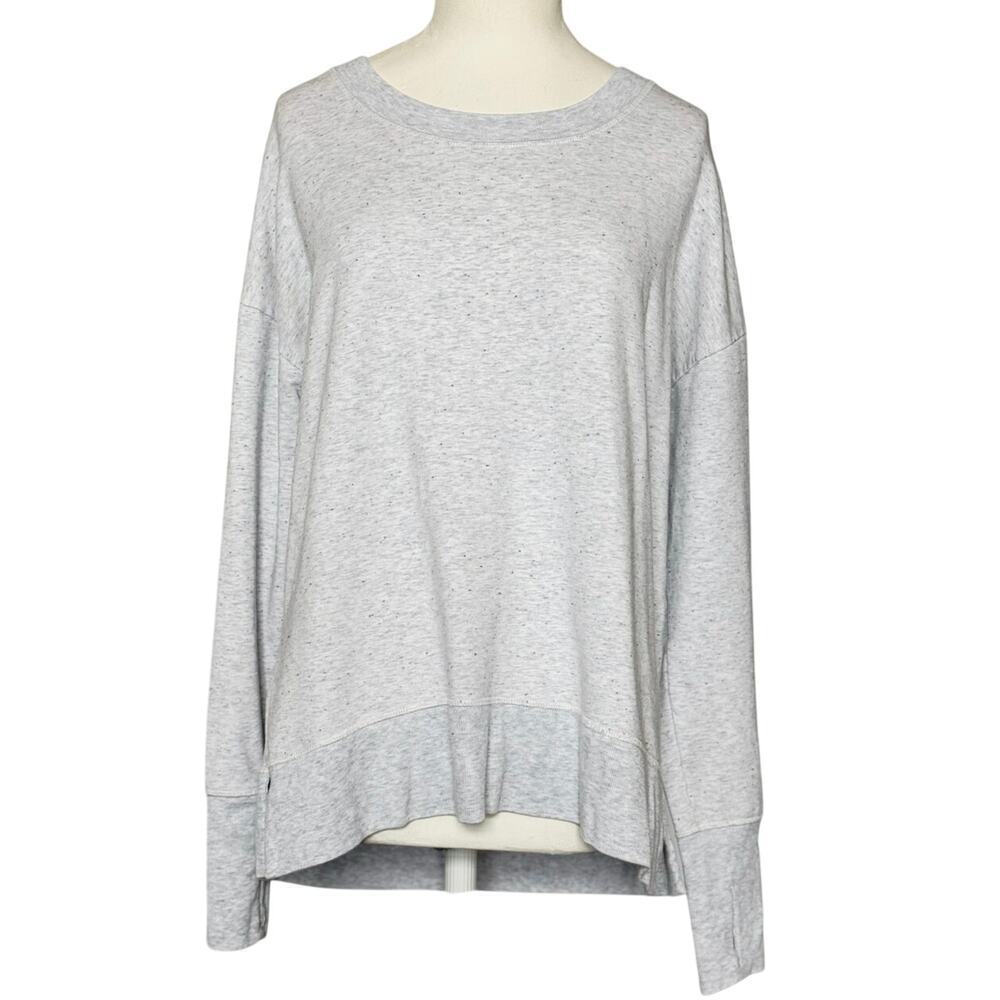 Athleta Balance Pullover Sweatshirt Women's Small Heathered Gray